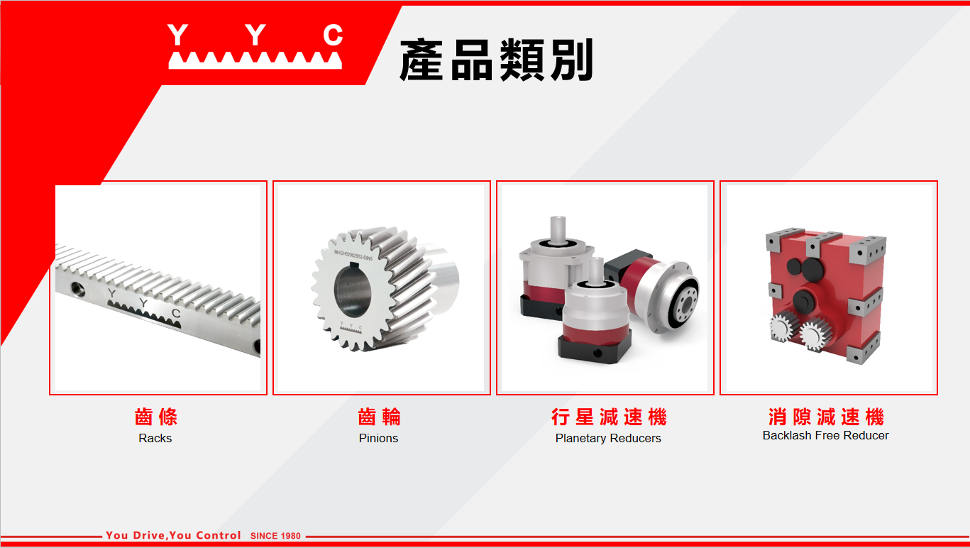 台湾YYC研磨齿条齿轮热销产品系列